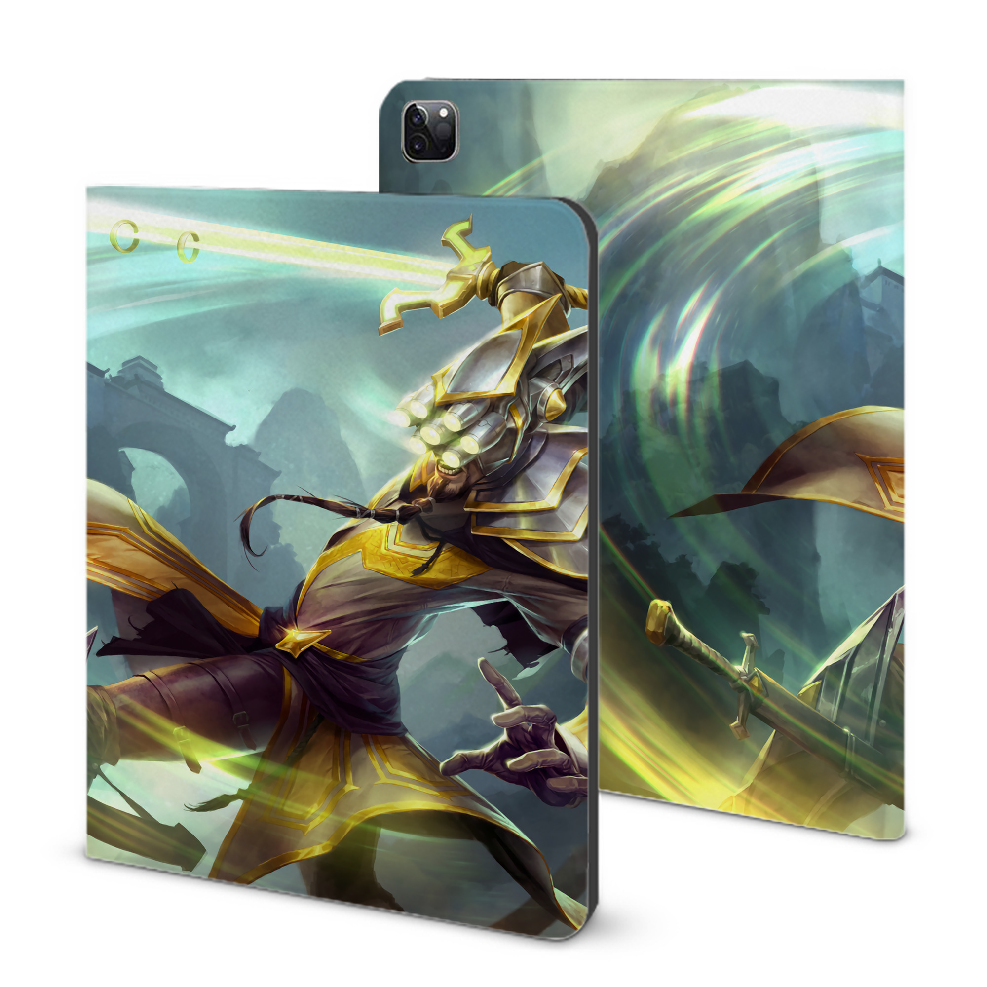 （画像用） リーグ・オブ・レジェンド League of Legends LOL IPad ケース ブック型 PUレザー TPU 耐衝撃 軽量 薄型 ペン収納なし 全面保護 IPad 各モデル対応
